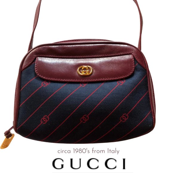 Gucci Handbags - GUCCI ✰ Vintage Navy Crossbody Bag